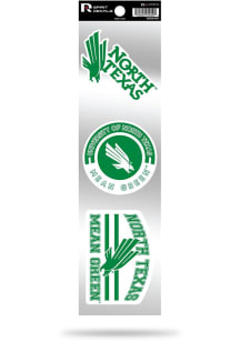 North Texas Mean Green 3pk Retro Auto Decal - Green