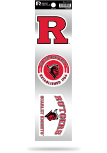Rutgers Scarlet Knights 3pk Retro Auto Decal - Red