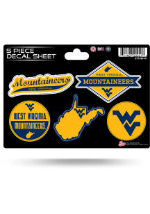 West Virginia Mountaineers 5pk Auto Decal - Navy Blue