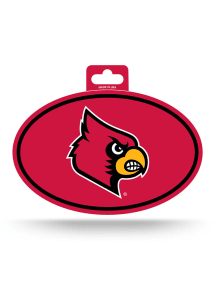 Louisville Cardinals Euro Auto Decal - Red