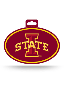 Iowa State Cyclones Euro Auto Decal - Red