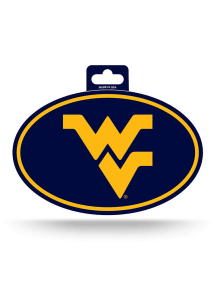 West Virginia Mountaineers Euro Auto Decal - Navy Blue