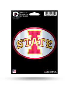 Iowa State Cyclones Metallic Auto Decal - Red