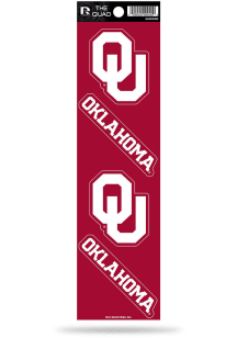 Oklahoma Sooners Quad Auto Decal - Crimson