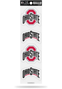 Ohio State Buckeyes Quad Auto Decal - Red