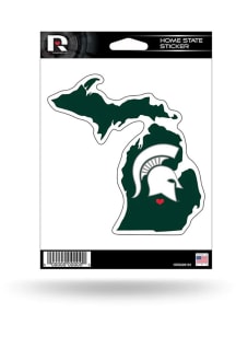 Michigan State Spartans State Shape Auto Decal - Green