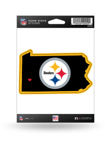 Pittsburgh Steelers State Shape Auto Decal - Yellow