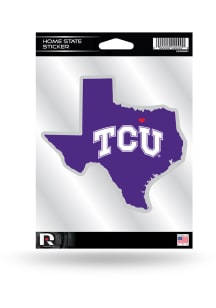 TCU Horned Frogs State Shape Auto Decal - Purple