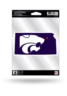 K-State Wildcats State Shape Auto Decal - Purple