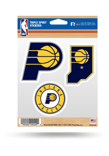 Indiana Pacers Triple Spirit Auto Decal - Navy Blue