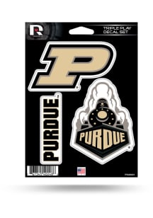 Gold Purdue Boilermakers Triple Play Decal