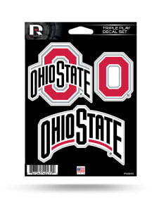 Ohio State Buckeyes Triple Play Auto Decal - Red
