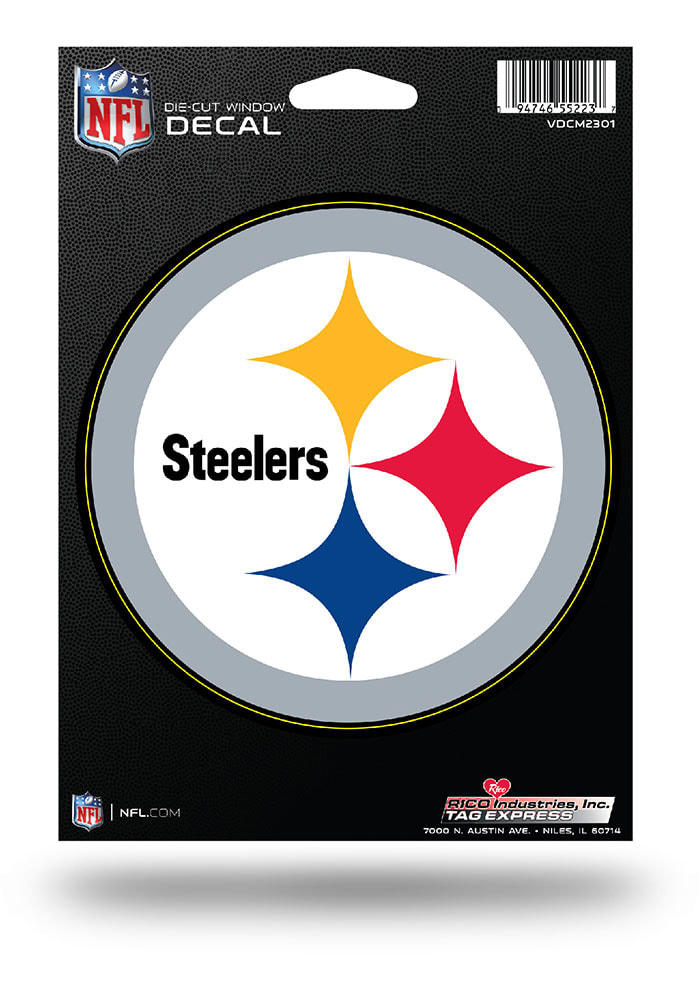 Pittsburgh Steelers Decal 8x8 Die Cut Color