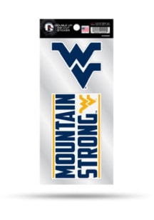 West Virginia Mountaineers Double Up Auto Decal - Navy Blue