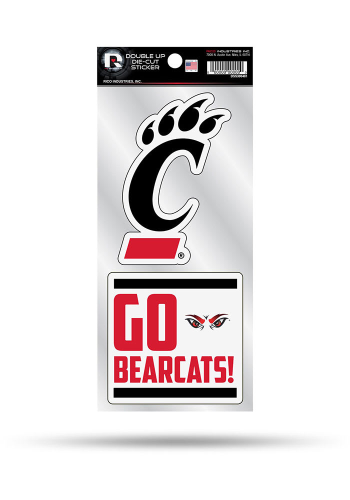 Cincinnati Bearcats Double Up Auto Decal - Red