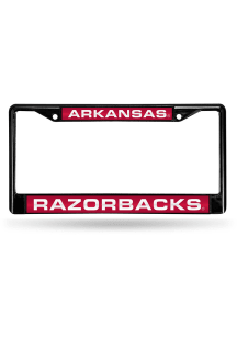 Arkansas Razorbacks Black Chrome License Frame