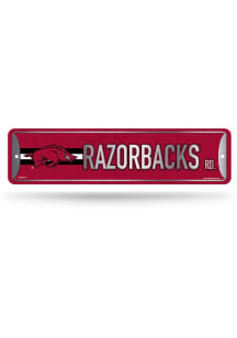 Arkansas Razorbacks Metal Sign Sign - Red