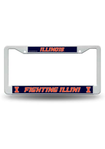 Orange Illinois Fighting Illini Plastic License Frame