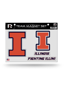 Illinois Fighting Illini 3 Piece Magnet