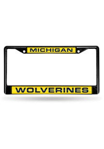 Michigan Wolverines Black Chrome License Frame