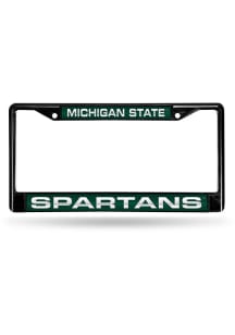 Michigan State Spartans Black Chrome License Frame