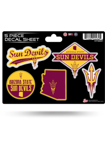 Arizona State Sun Devils 5pk Auto Decal - Maroon