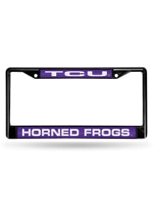 TCU Horned Frogs Black Chrome License Frame