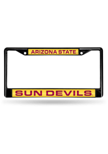 Arizona State Sun Devils Black Laser Chrome License Frame