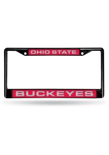 Ohio State Buckeyes Black Chrome License Frame