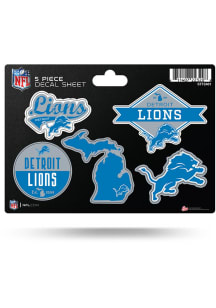 Detroit Lions 5 Pack Auto Decal - Blue