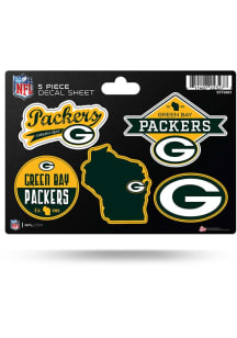 Green Bay Packers 5 Pack Auto Decal - Green