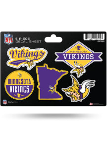 Minnesota Vikings 5 Pack Auto Decal - Purple