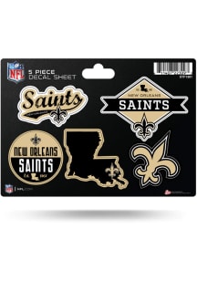 New Orleans Saints 5 Pack Auto Decal - Gold