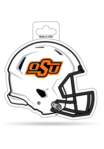 Oklahoma State Cowboys Die Cut Helmet Auto Decal - Orange