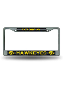 Iowa Hawkeyes Bling Chrome License Frame