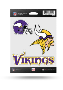 Minnesota Vikings Triple Spirit Auto Decal - Purple