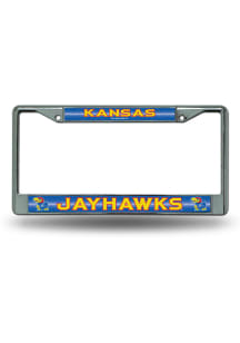 Kansas Jayhawks Bling Chrome License Frame