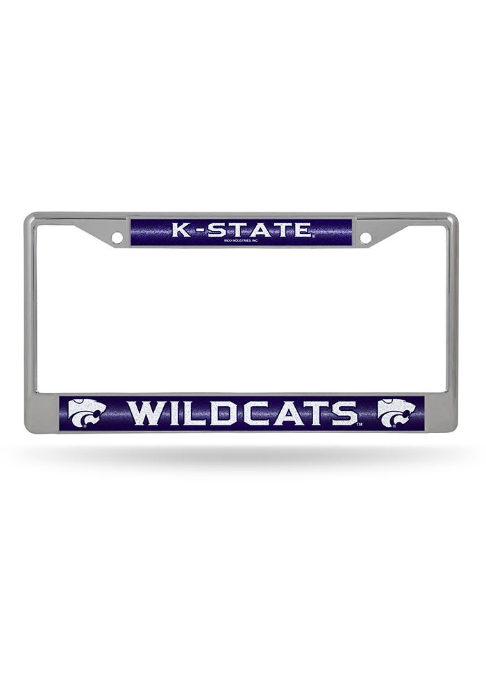 K-State Wildcats Bling Chrome License Frame