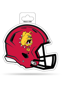 Ferris State Bulldogs Helmet Auto Decal - Red