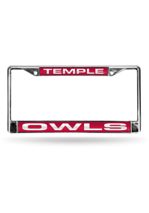 Temple Owls Chrome License Frame
