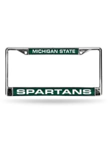 Green Michigan State Spartans Chrome License Frame