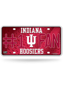 Indiana Hoosiers #1 Fan Metal Car Accessory License Plate