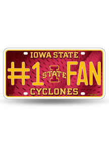 Iowa State Cyclones #1 Fan Metal Car Accessory License Plate