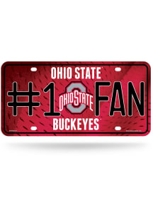 Ohio State Buckeyes #1 Fan Metal Car Accessory License Plate