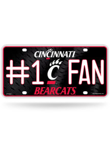 Cincinnati Bearcats #1 Fan Metal Car Accessory License Plate