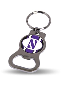 Purple Northwestern Wildcats Bottle Opener Keychain