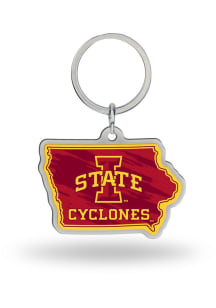 Iowa State Cyclones State Shape Keychain