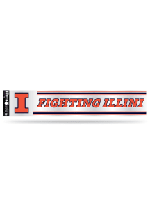 Illinois Fighting Illini 3x17 Tailgate Auto Decal - Orange