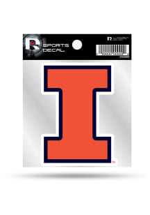 Orange Illinois Fighting Illini 4x4 Logo Decal
