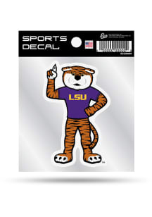 LSU Tigers 4x4 Mascot Auto Decal - Purple
